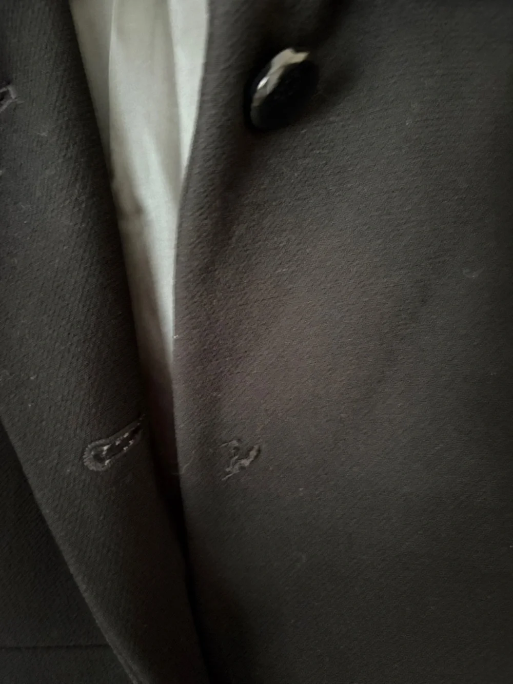 J. Crew Black stadium cloth Wool-Blend Double-Button Pea Coat - Picture 3 of 5